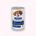 Can of Hills Prescription Diet z/d food sensitivities on a white background